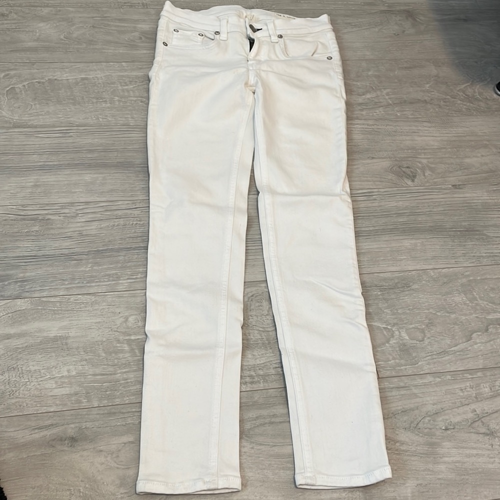 Rag and Bone Jeans Skinny Capri Bright White 25